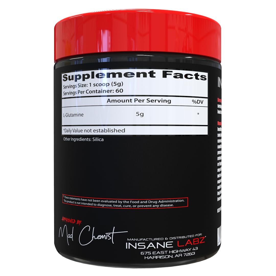 Insane Labz Glutamine Powder, 60 Servings