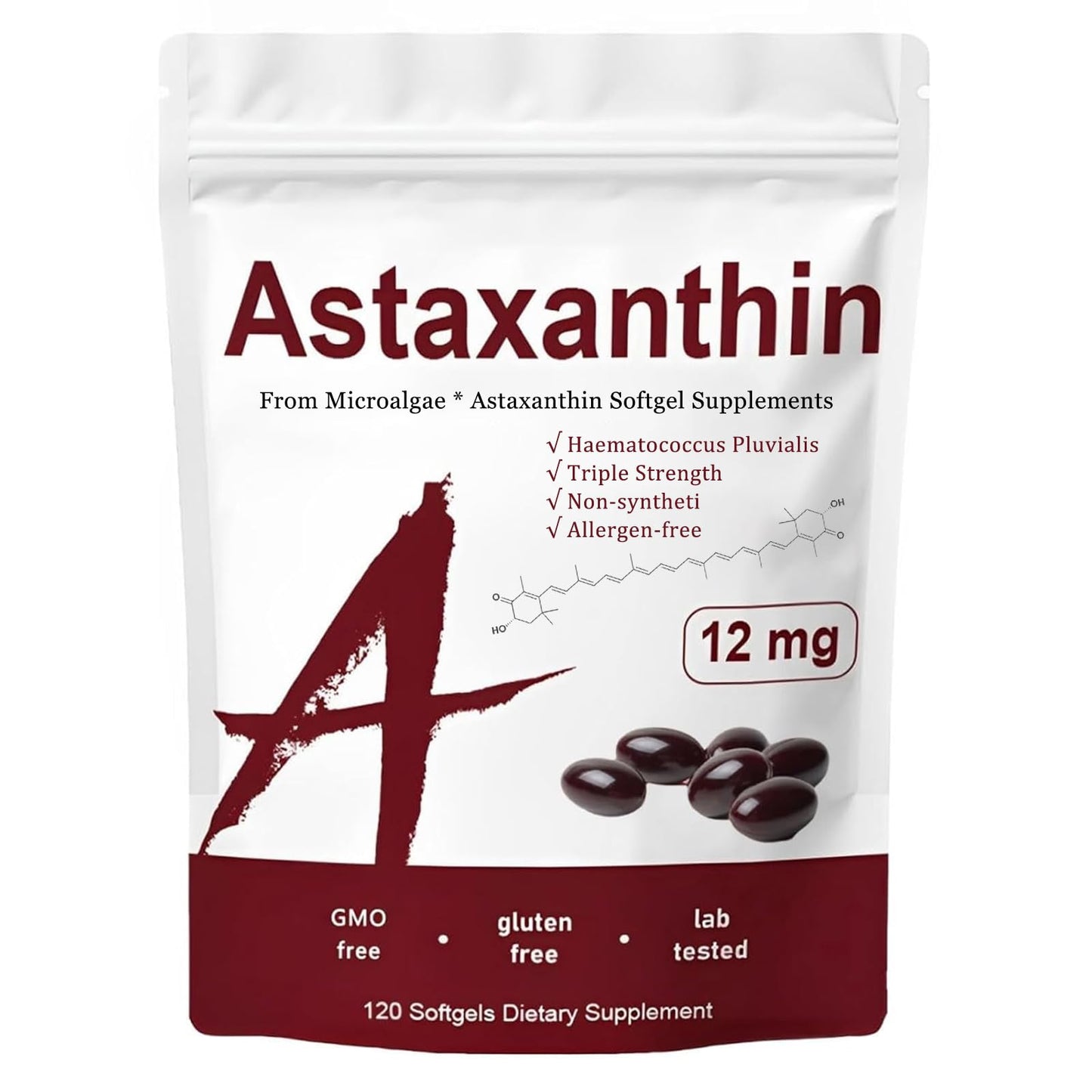 SUUDUUL Astaxanthin 12mg Powder, 1 Ounce