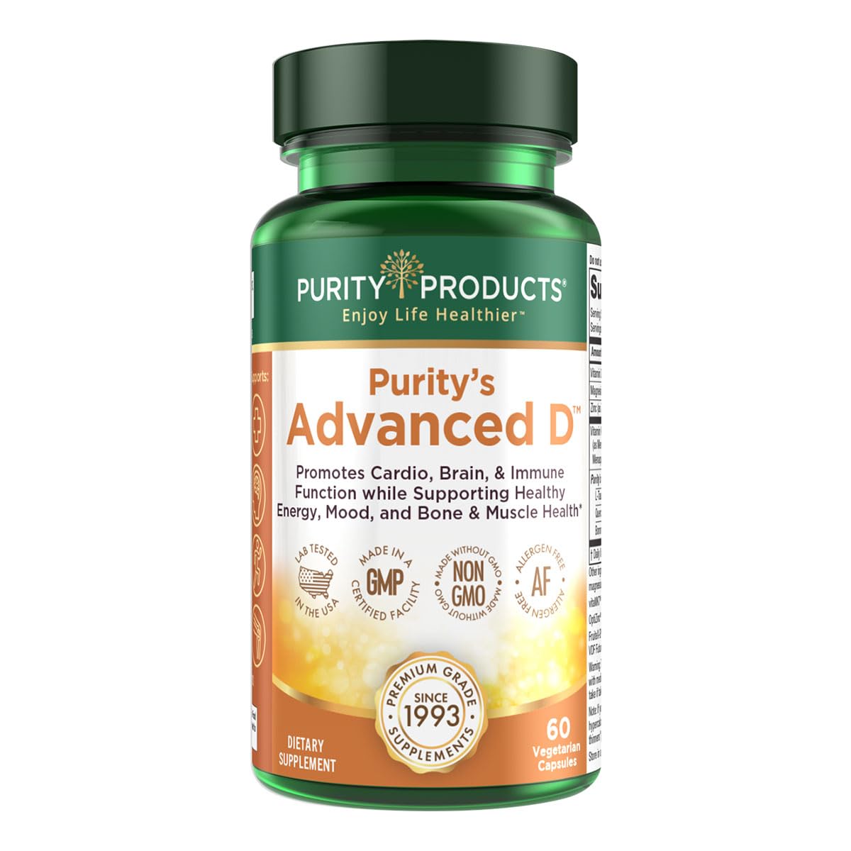 Purity Products Vitamin D3 and K2 Capsules, 60 Count