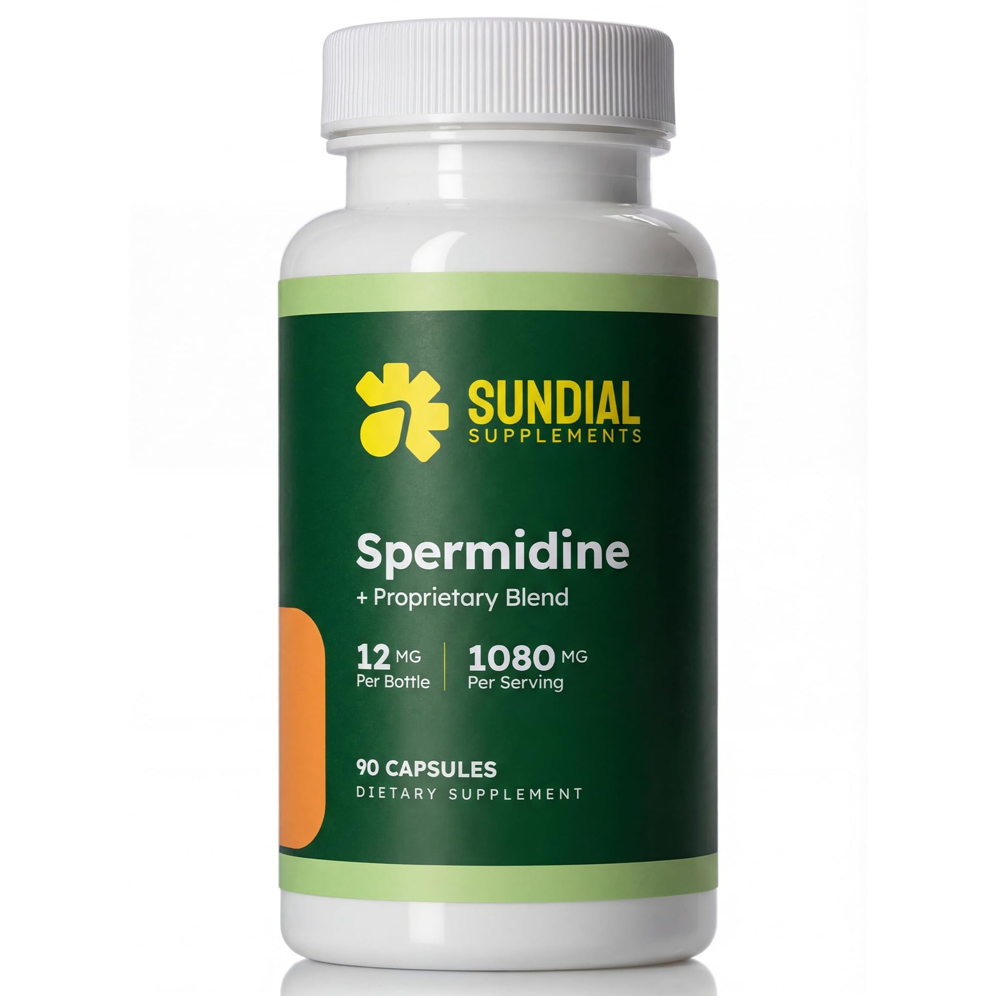 Sundial Supplements Spermidine 12 mg with Proprietary Blend, NR, NMN, PQQ, Magnesium Bisglycinate, Black Pepper, Adult Daily Supplement Capsule, 90 Capsules