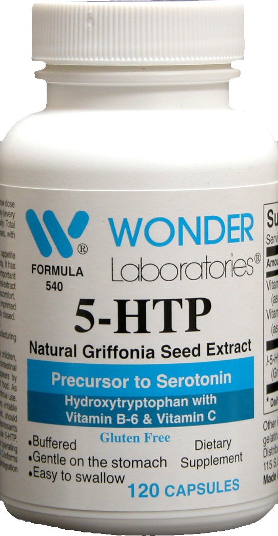 Wonder Laboratories 5-HTP Griffonia Seed Extract Precursor to Serotonin, 120 Capsules