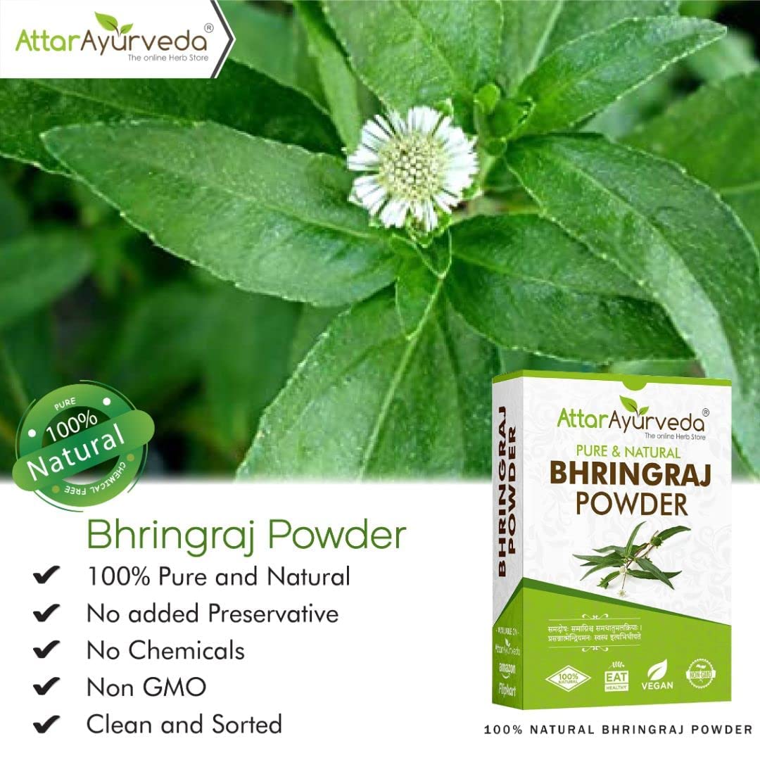 Generic ATS Natural Bhringraj Powder for hair growth, 3.52 oz