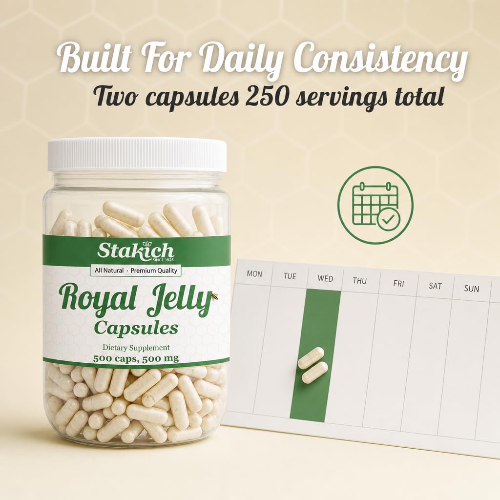 Stakich Royal Jelly Capsule 500 Count