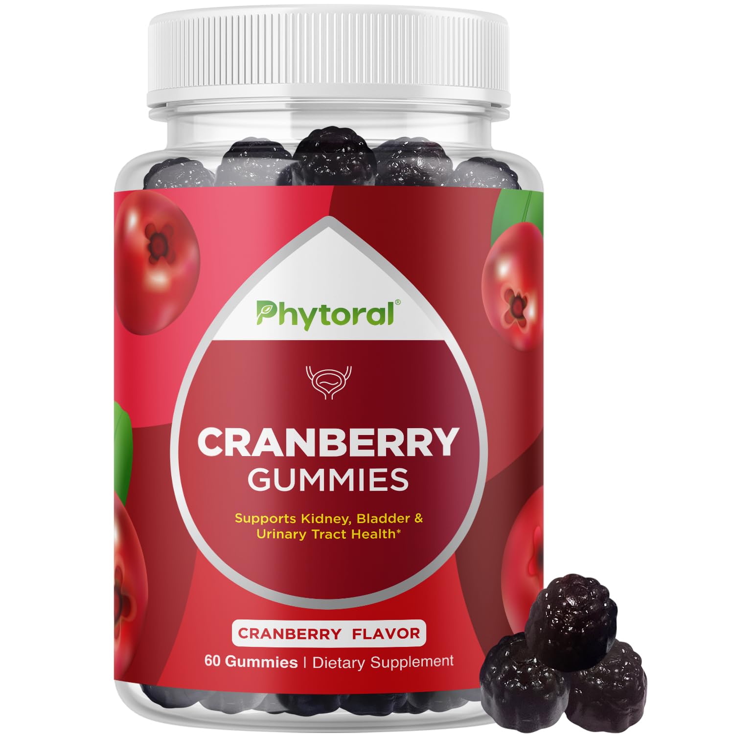 Phytoral Extra Strength Cranberry Gummies, 60 Count