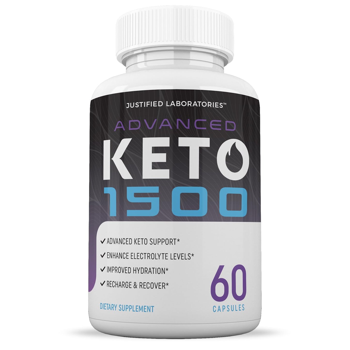 Justified Laboratories Advanced Keto 1500 Keto Capsules, 1275mg, 600 Count