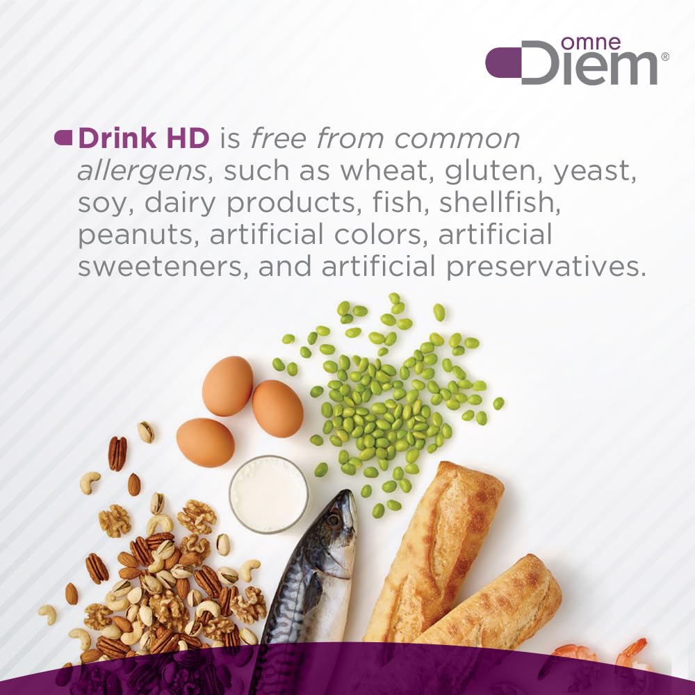 Omne Diem Drink HD Dietary Supplement: Natural Histamine Neutralizing & Digesting Enzyme – Diamine Oxidase DAO Capsules, 20 Count