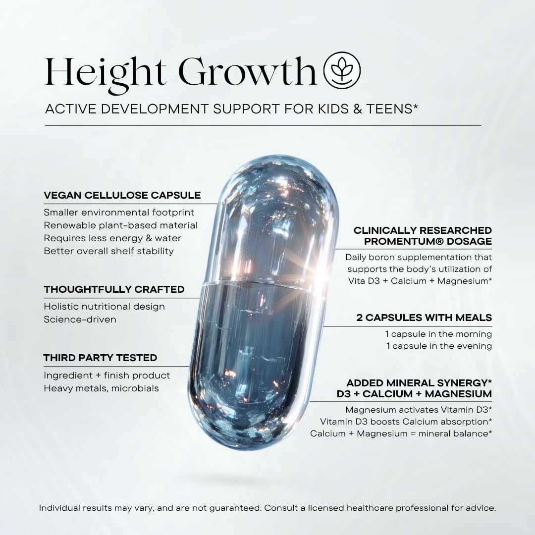 Actimeta Height Growth Supplement for Kids & Teens Capsules, 60 Count