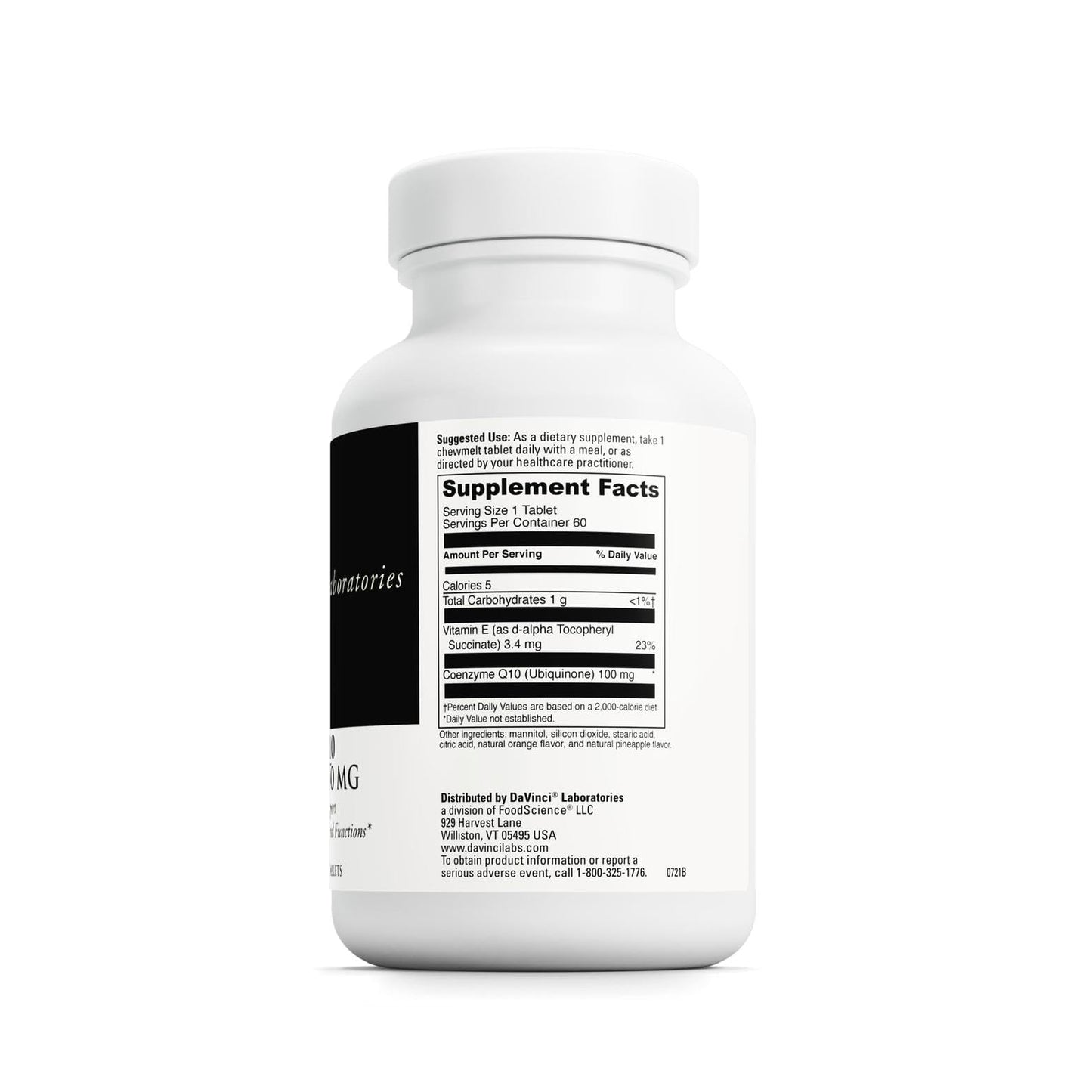 DAVINCI Coenzyme Q10 100mg Tablet, 60 Tablets