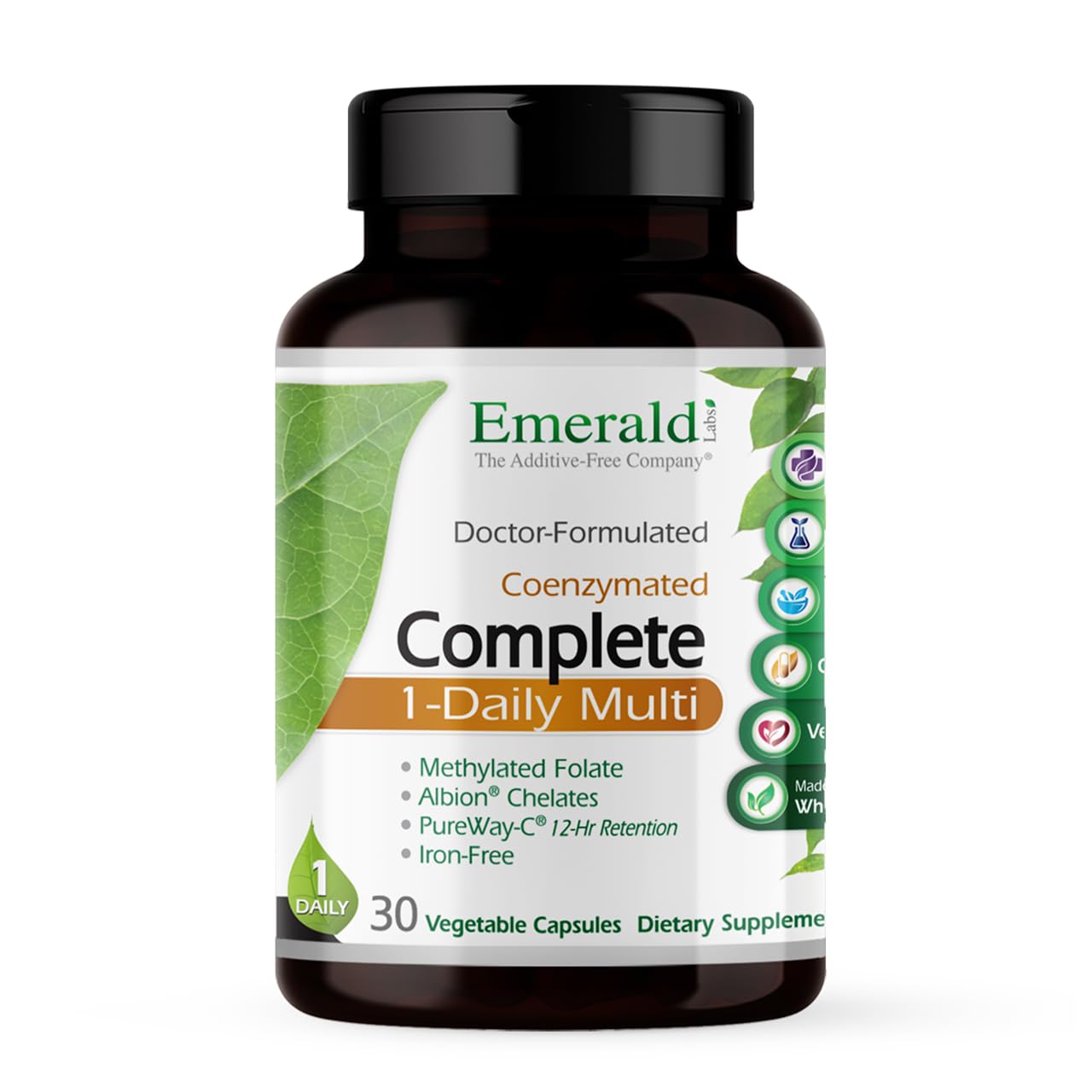 Emerald Labs Complete 1-Daily Multi Multivitamin for Men & Women Capsules, 30 Count
