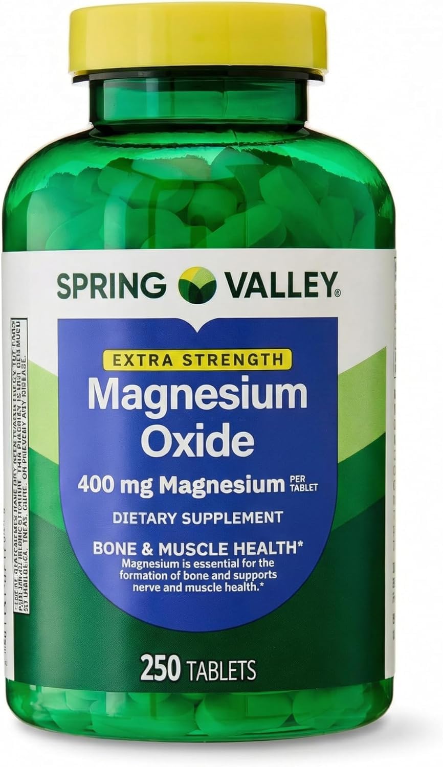 Generic Magnesium 400 mg for Bone & Muscle Health, 250 Tablets