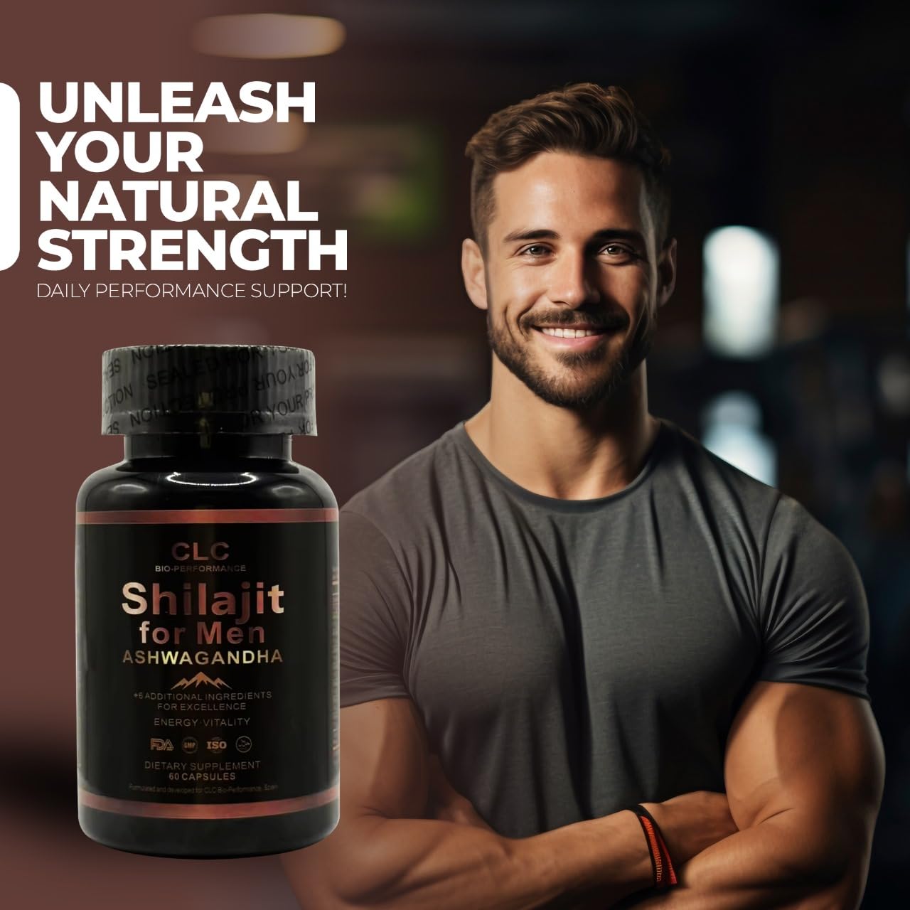 CLC Bio-Performance Shilajit & Ashwagandha Capsules, 60 Count