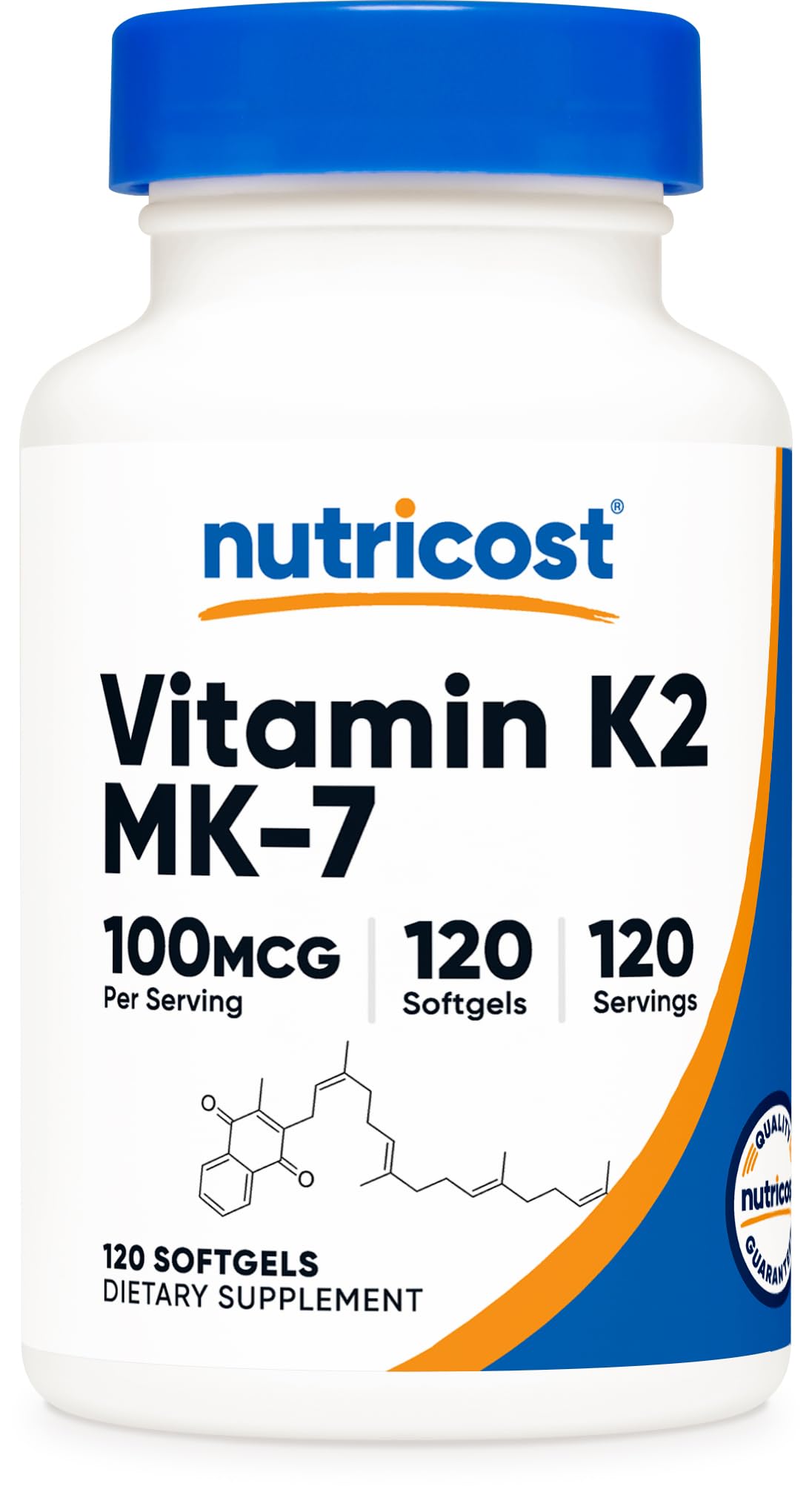 Nutricost Vitamin K2 MK-7 Supplement (100 mcg) 120 Softgels