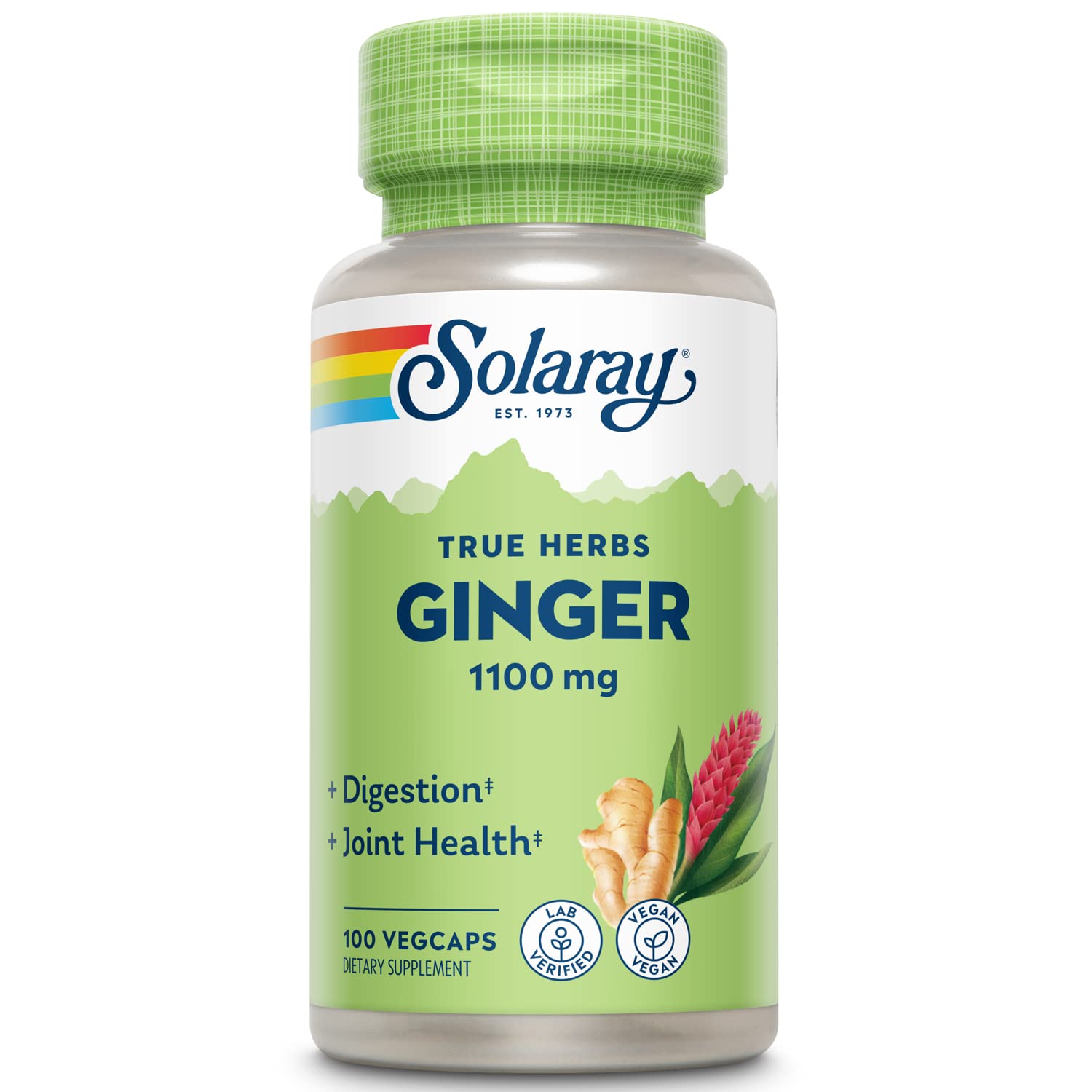 SOLARAY Ginger Root Supplement Capsule, 100 Count