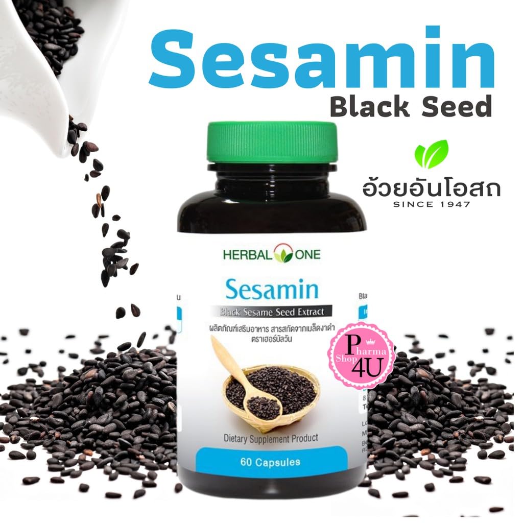 Generic Herbal One Sesamin from Poppy Capsules, 60 Count