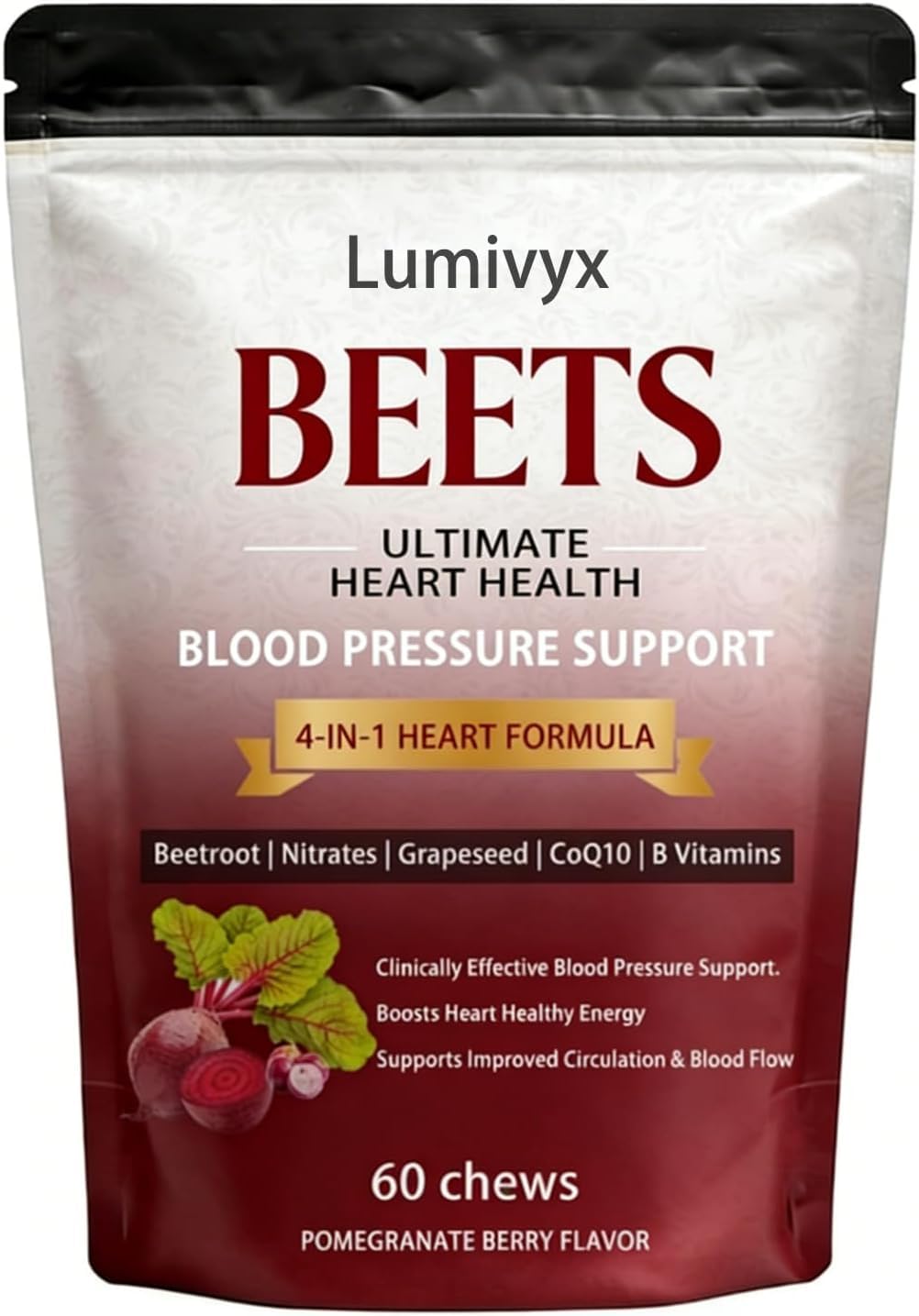 Lumivyx Beet Chews Gummy, 60 Count