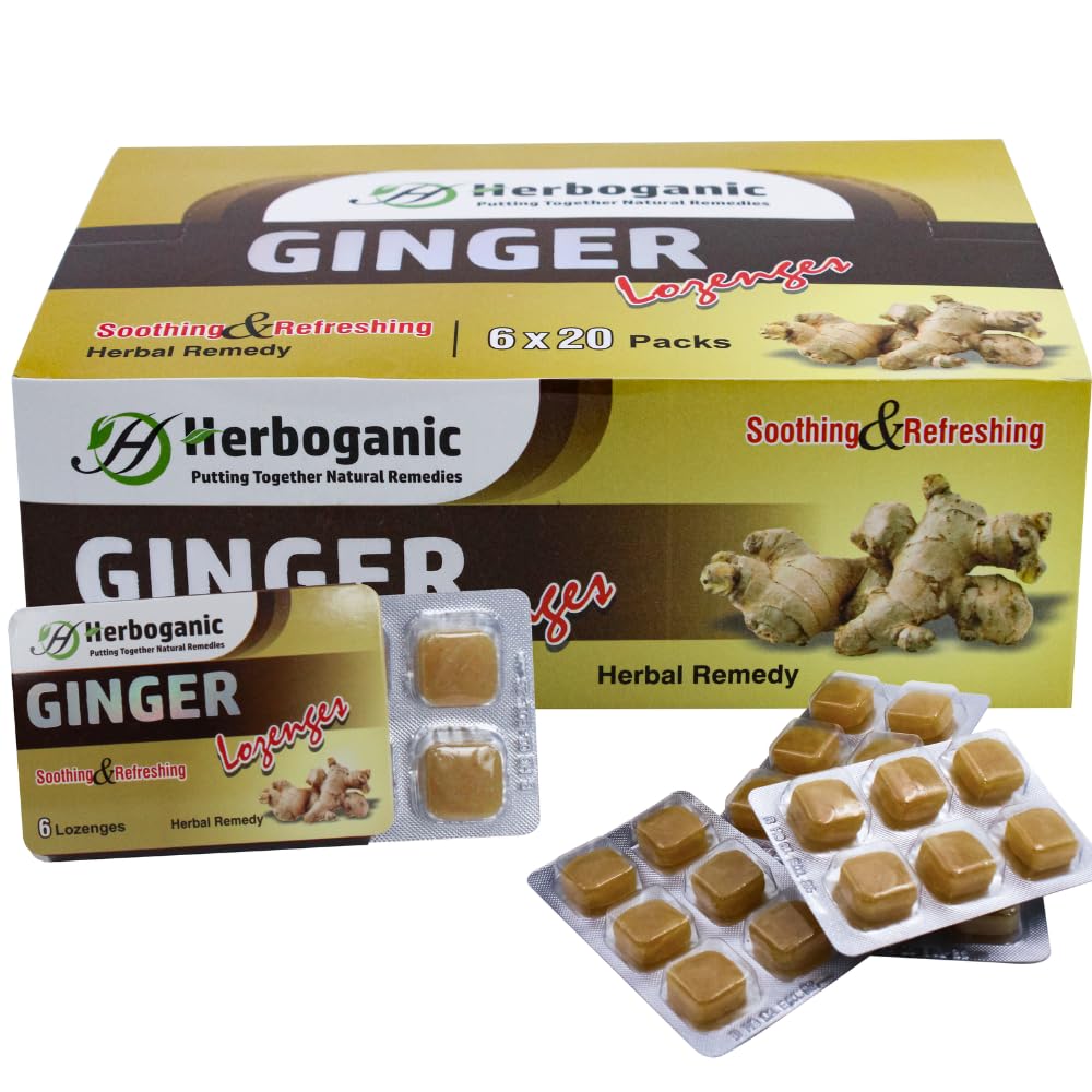 HERBOGANIC Ginger Lozenges Tablet 120 Tablets