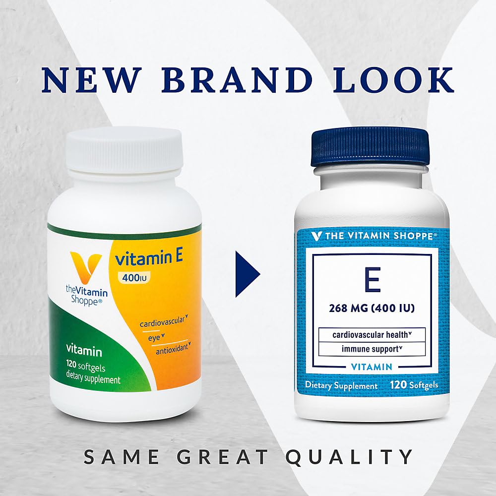 The Vitamin Shoppe Vitamin E 400IU Softgels, 120 Count