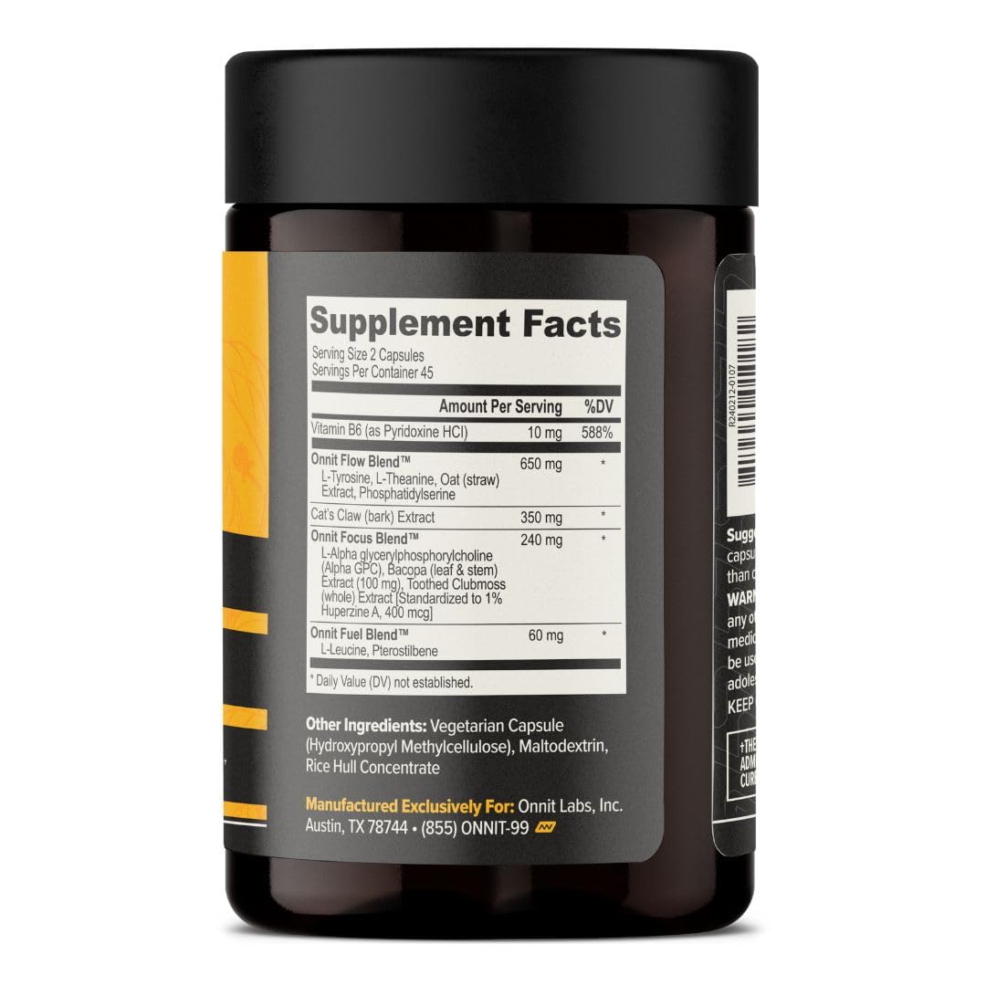 ONNIT Alpha Brain Nootropic Capsules, 270 Capsules