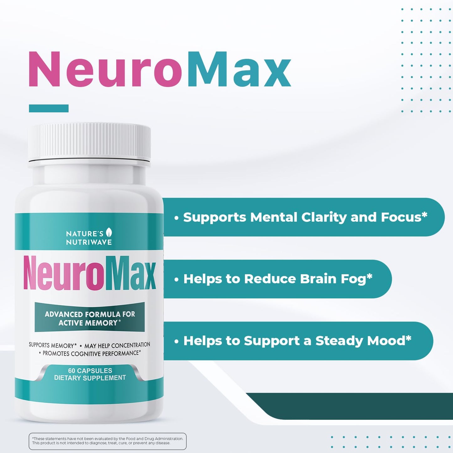 Nature’s NutriWave NeuroMax Passion Flower & Marshmallow Root Capsule 60 Count