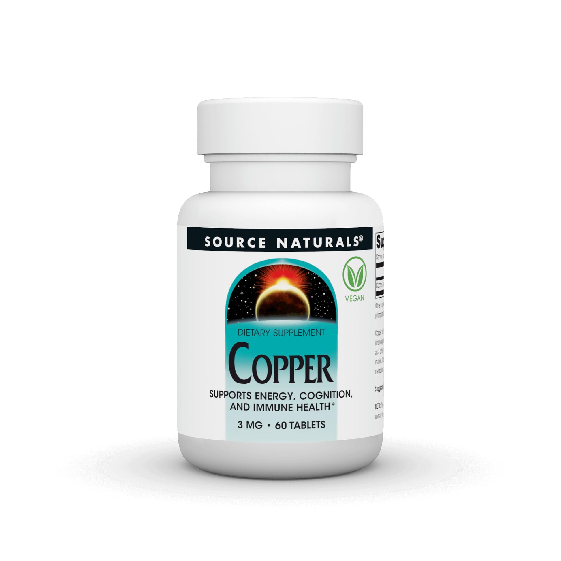 Source Naturals Copper 3 mg Tablet, 60 Tablets