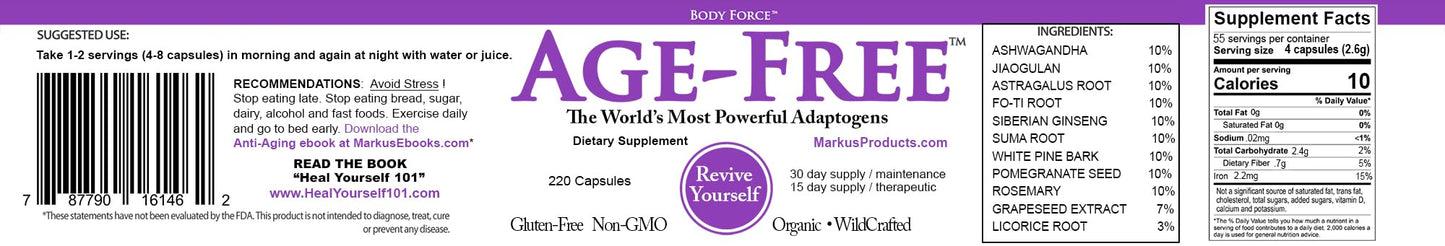 Body Force Age Free Formula Capsule 220 Count