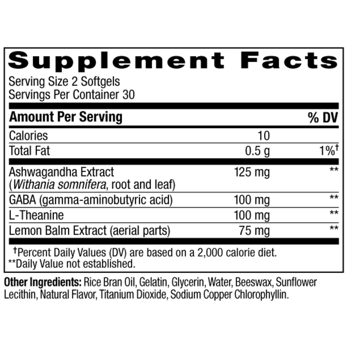 OLLY Goodbye Stress Softgels, 60 Count