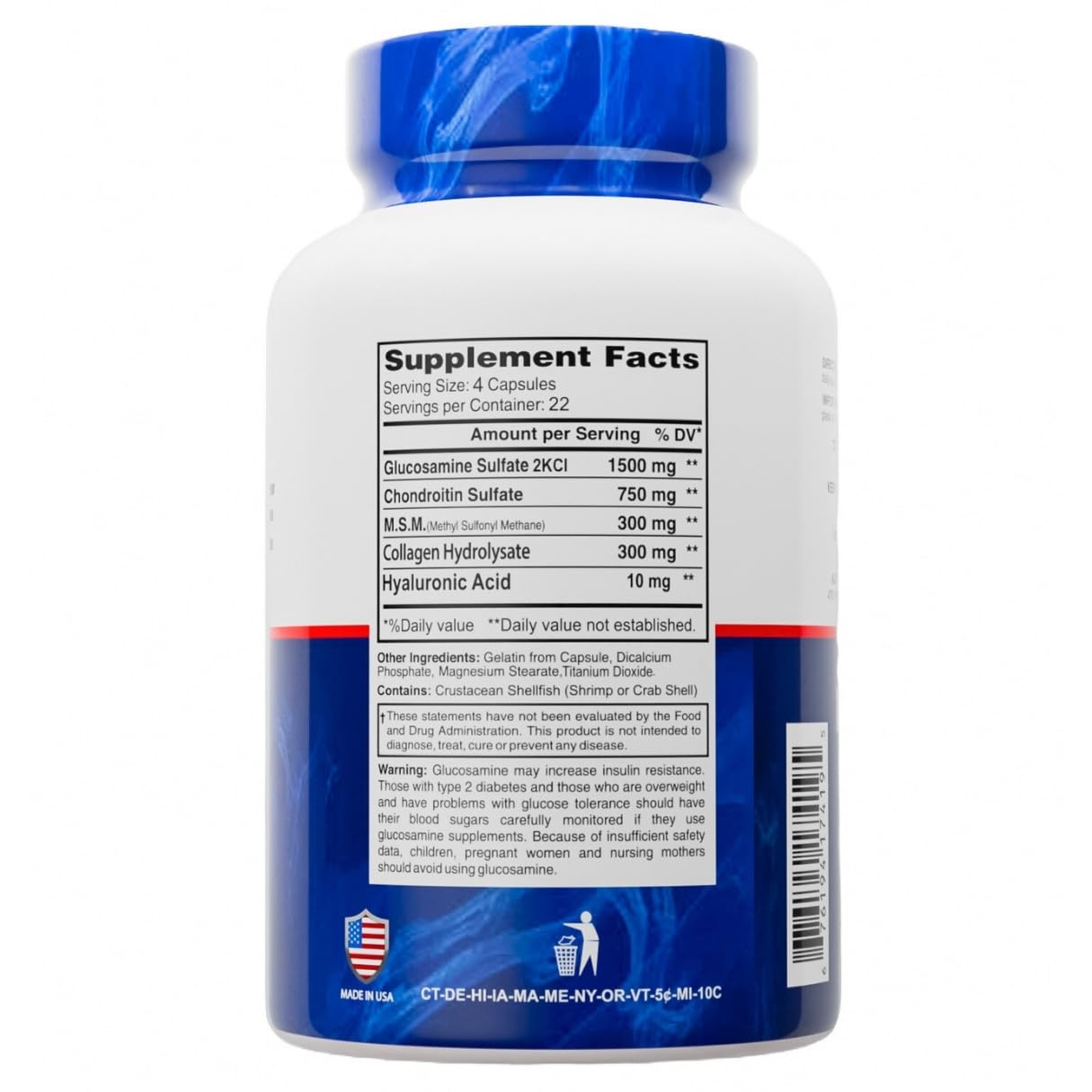 ALFLEXIL Glucosamine & Chondroitin Nutritional Supplement 360 Capsules