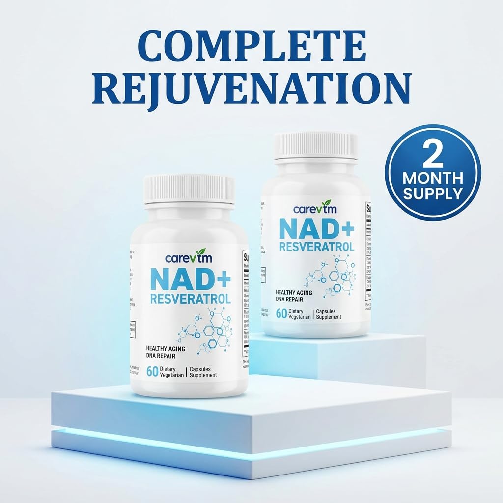 CAREVTM NAD+ Liposomal Complex 500mg Capsules, 60 Count