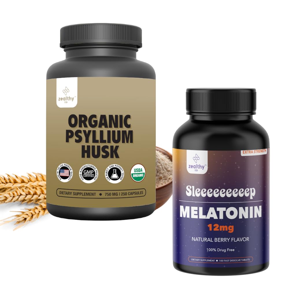Z Zealthy Life Psyllium Husk Capsules, 350 Capsules
