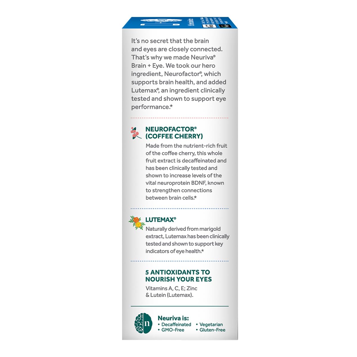 NEURIVA Brain + Eye Supplement, 90 Capsules