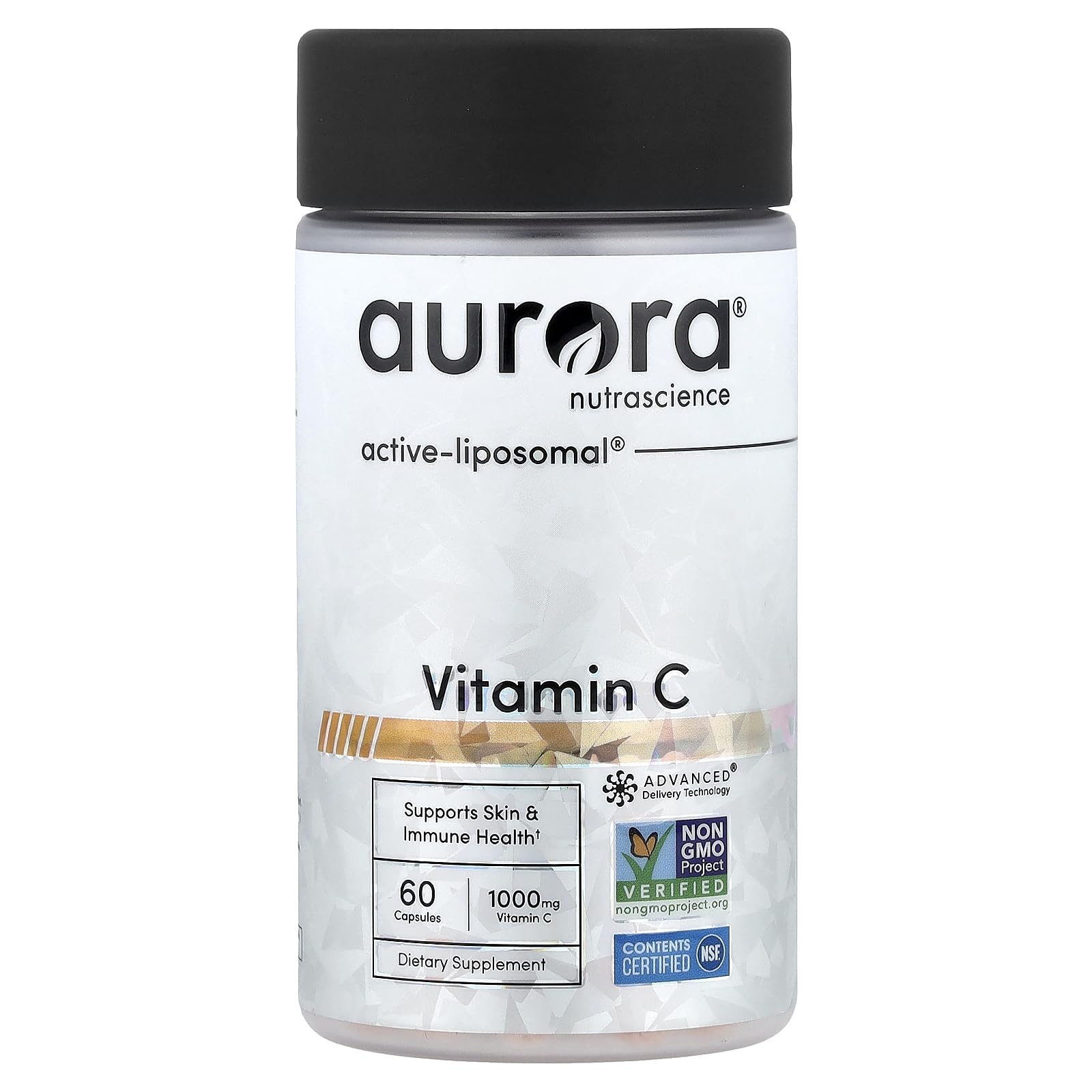 Aurora Nutrascience Liposomal Vitamin C - High Absorption 1000mg Vitamin C for Immune, Skin & Antioxidant Support, Advanced Liposomal Delivery for Men & Women, Non-GMO, 60 Capsules