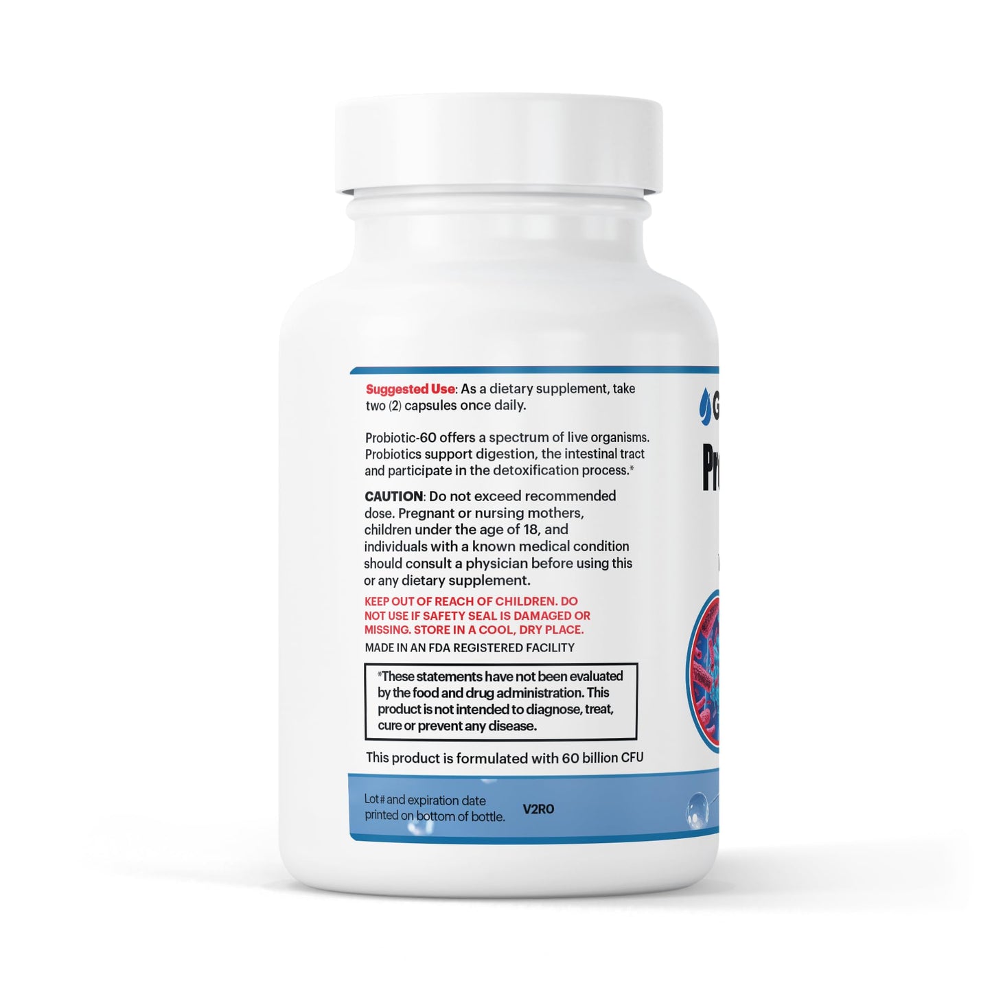 GenuinePurity Probiotic Supplement Capsule 60 Count