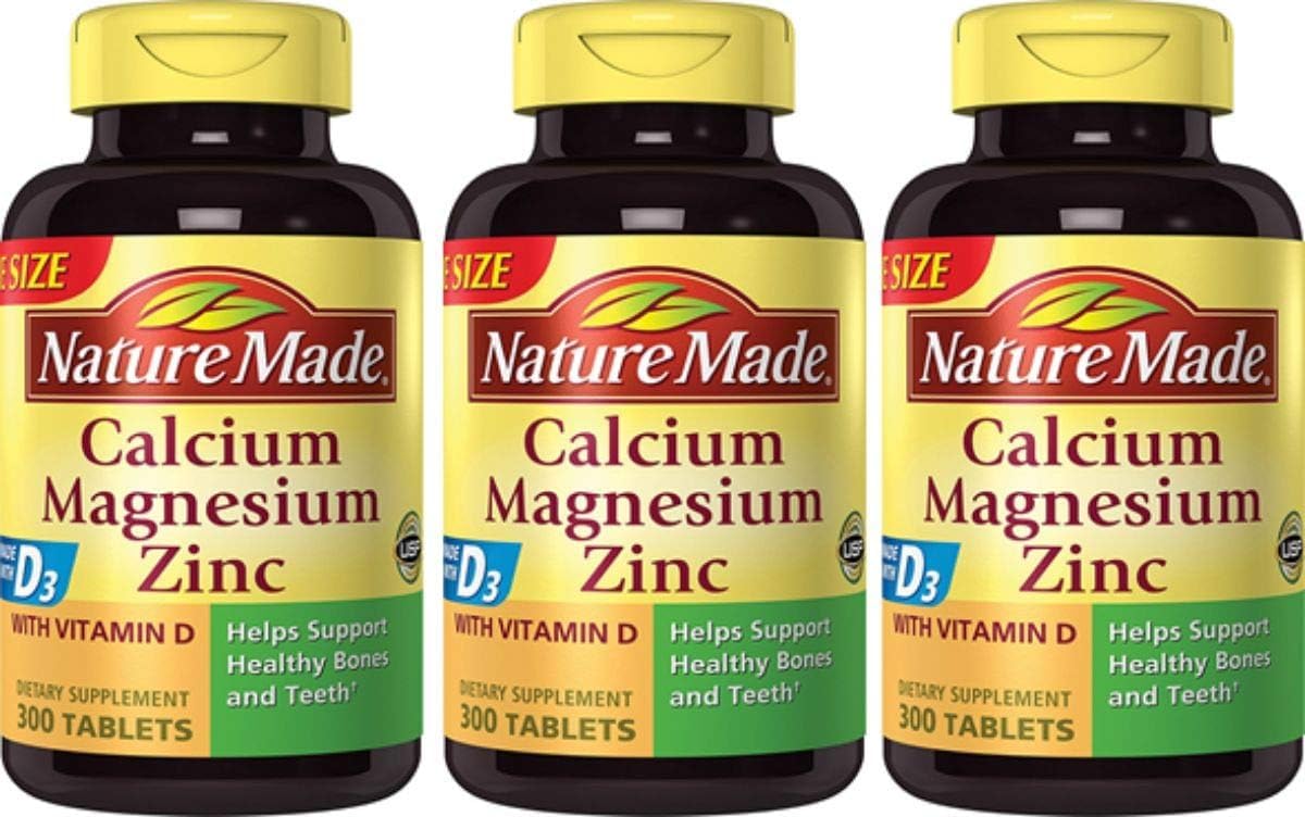 Nature Made Calcium, Magnesium & Zinc with Vitamin D Tablets, 900 Tablets