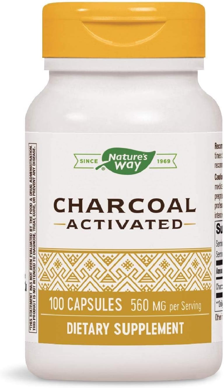 Nature's Way Activated Charcoal 100 Capsules