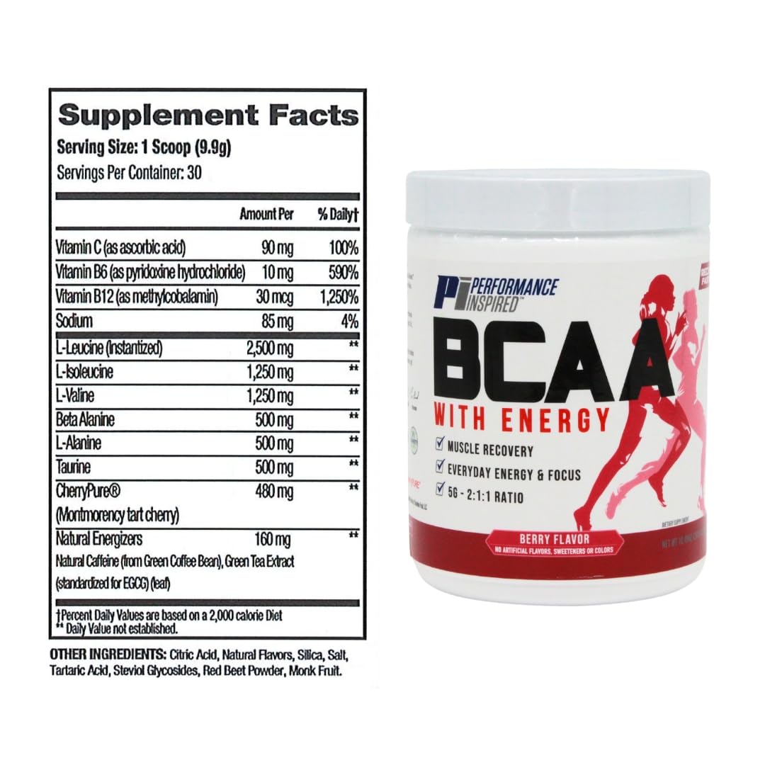 PERFORMANCE INSPIRED BCAA with Energy Powder 10.48 oz