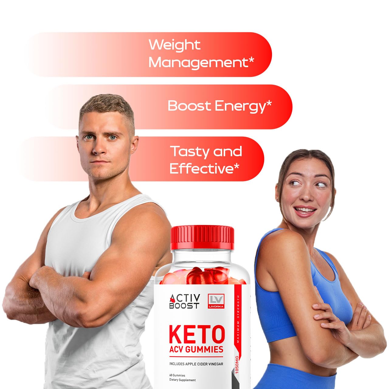 LIVORKA ActivBoost Keto ACV Gummies 60 Count