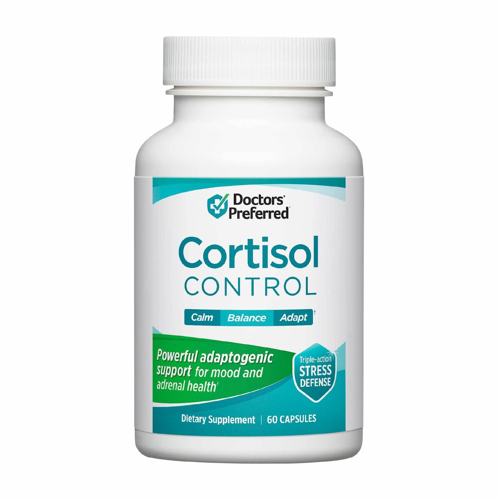 Doctors' Preferred Cortisol Control, Adrenal & Stress Support Capsules, 60 Count
