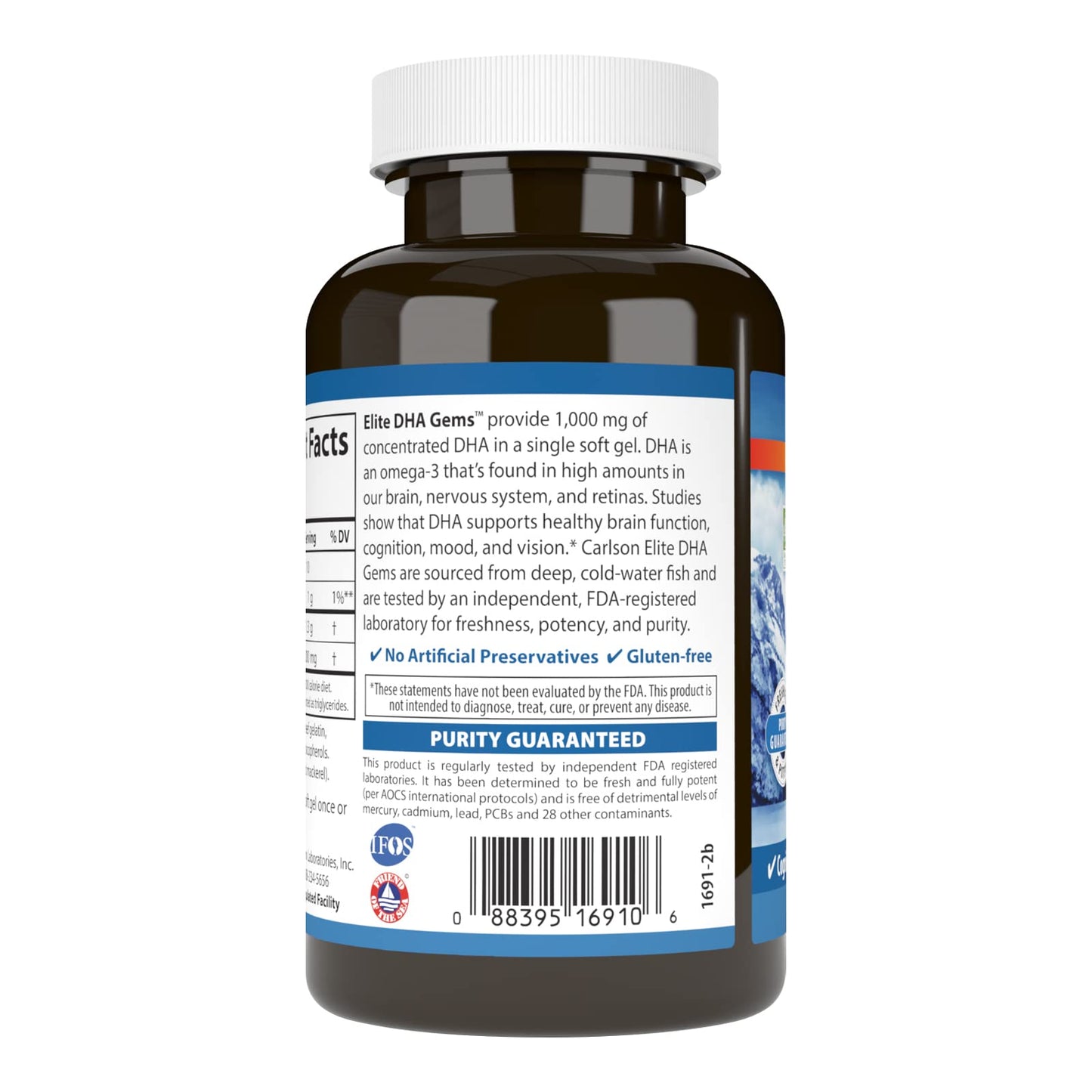 Carlson Elite DHA Gems Softgels 60 Count