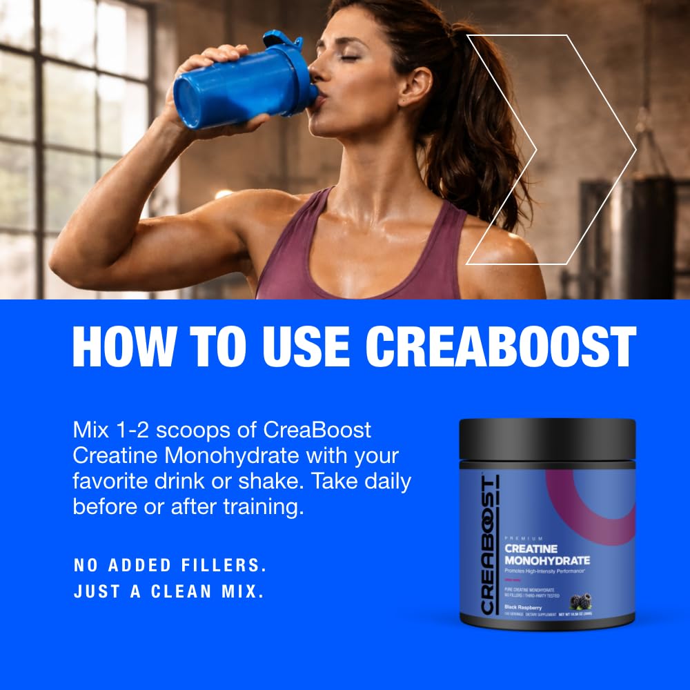 CreaBOOST Creatine Monohydrate Powder 10.58 Ounce