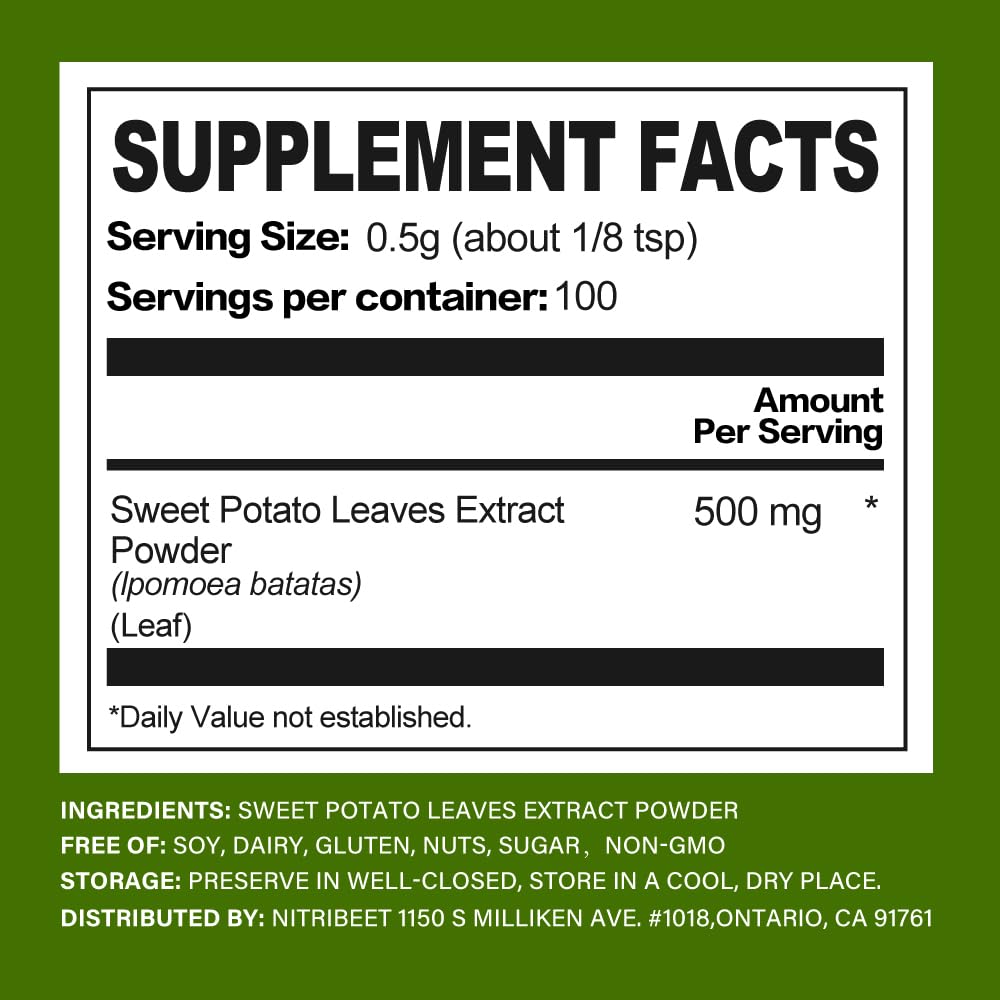 VEGEPEDIA Sweet Potato Leaf Extract Powder 1.76 oz