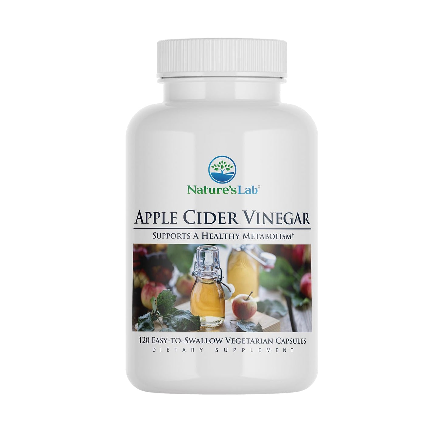 Nature's Lab Apple Cider Vinegar 1200mg with Chromium Capsules 120