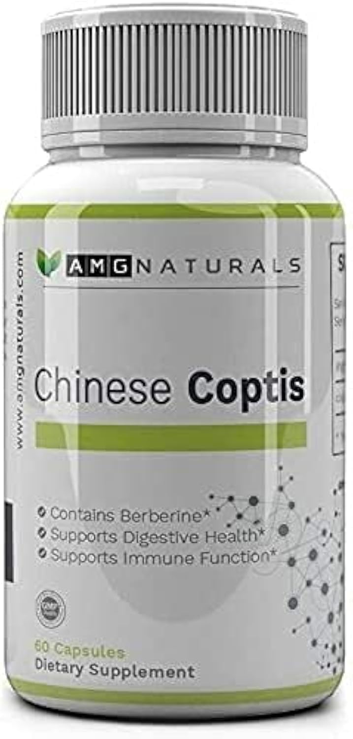 AMG Naturals Chinese Coptis (Coptis chinensis) Capsules, 60 Count