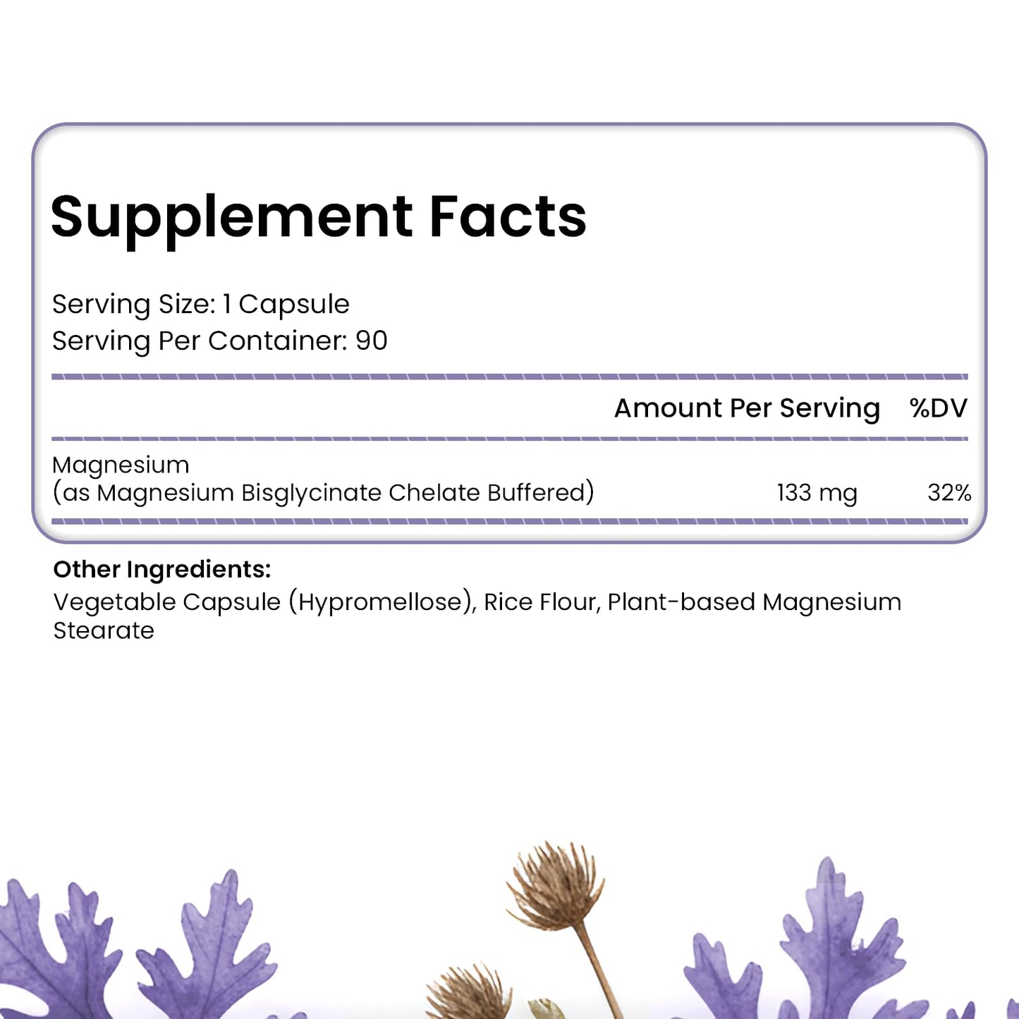 Hello Health Magnesium Glycinate 400mg Capsules, 180 Count