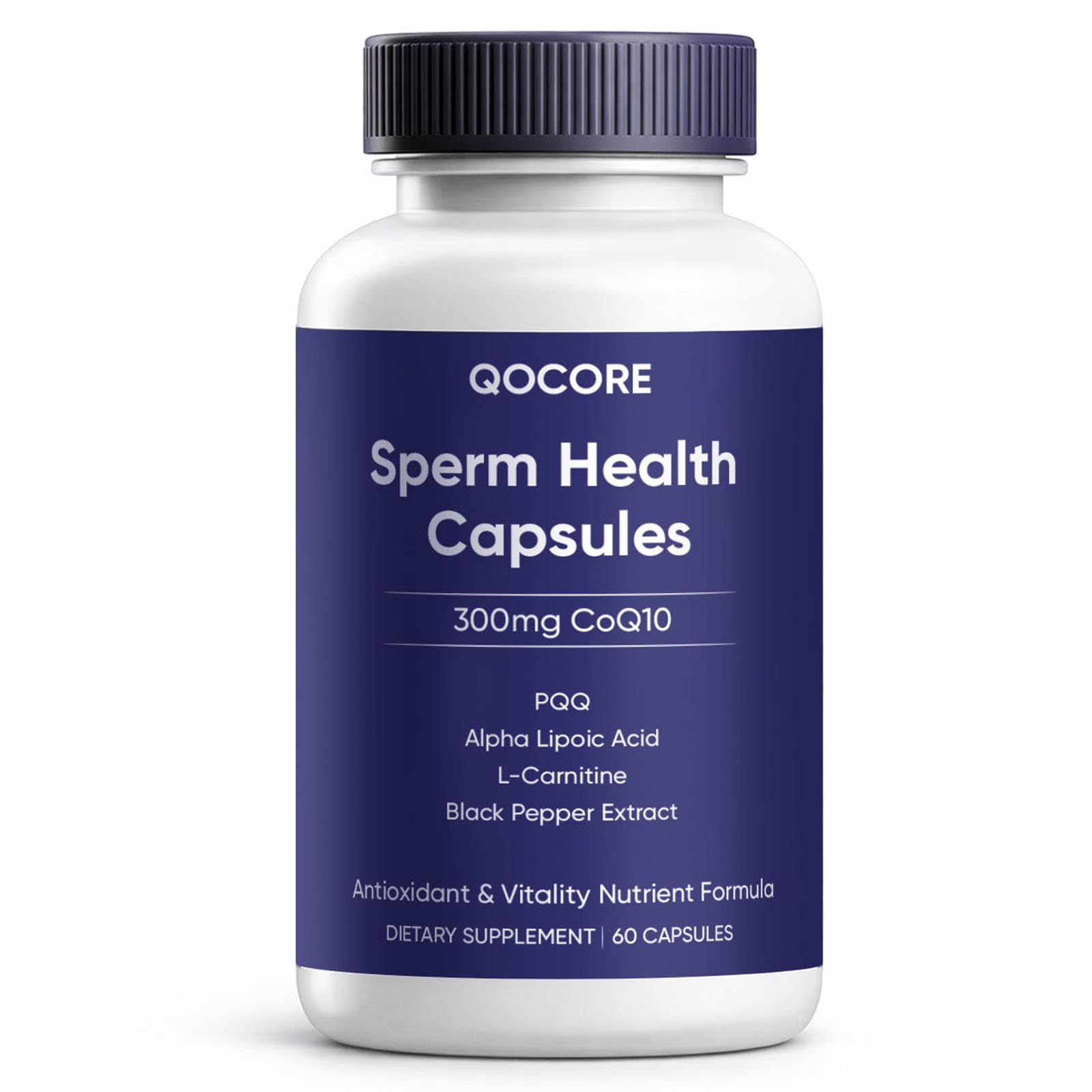 Boaccy Qocore Men's Reproductive Support Capsules with CoQ10, Antioxidant Formula, 60 Capsules