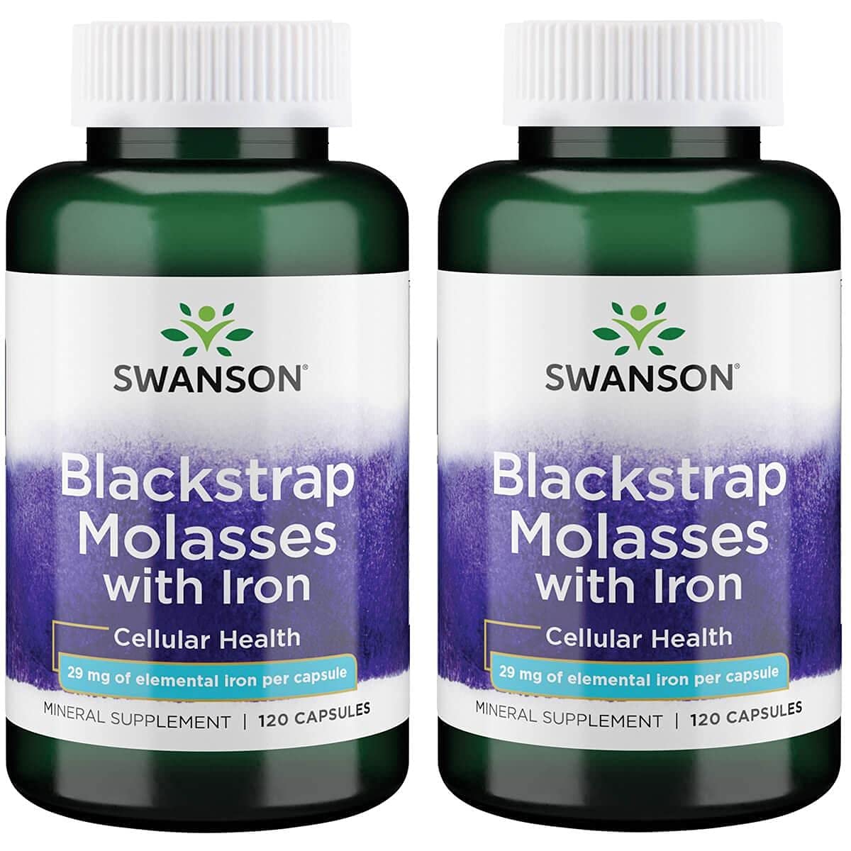 Swanson Blackstrap Molasses Natural Iron Supplement Promoting Healthy Skin Capsules 240 Count