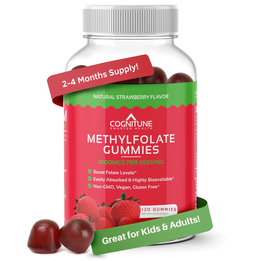 CogniTune L-Methylfolate 1000mcg Gummies, 120 Count