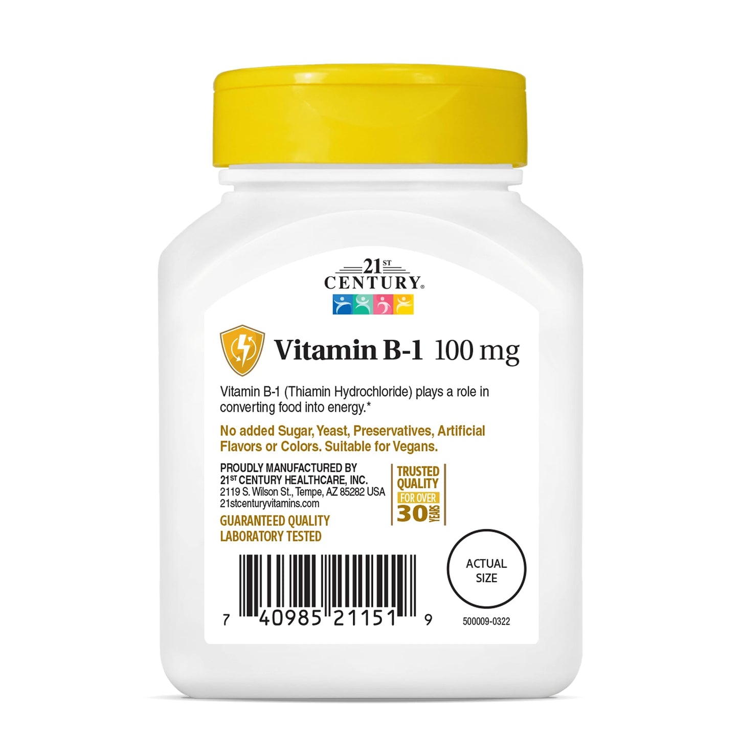 21st Century Vitamin B-1 100 Mg Tablet, 330 Tablets
