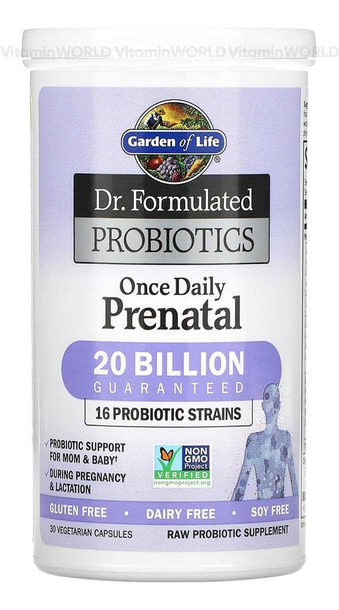 Garden of Life Dr. Formulated Probiotics Once Daily Prenatal - 20 Billion CFU, 30 Capsules