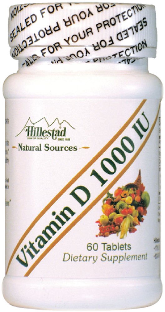 Hillestad Pharmaceuticals Vitamin D3 1000 IU Tablets, 60 Count