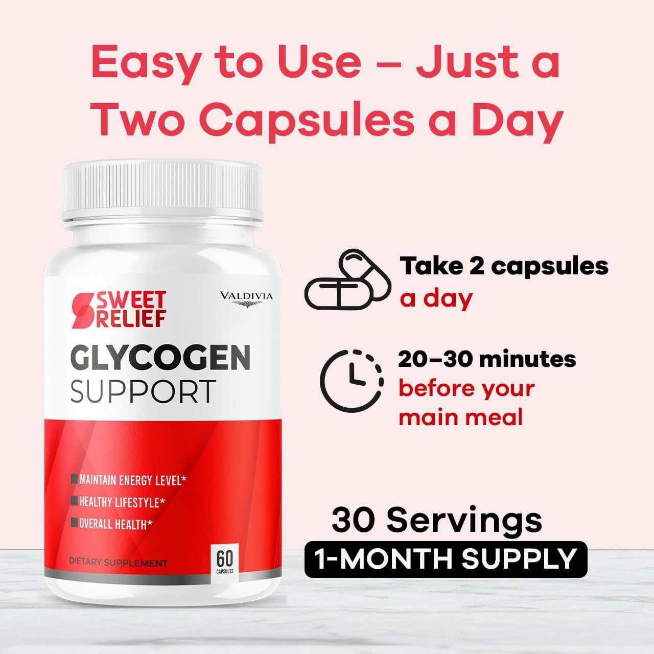 Valdivia Sweet Relief Capsules, 180 Capsules